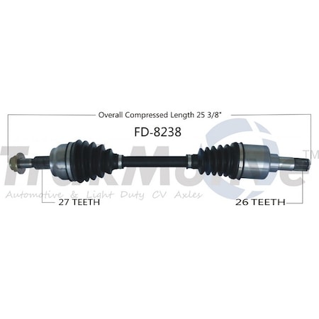 Surtrack Axle Cv Axle Shaft, Fd-8238 FD-8238